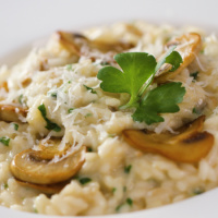 Risotto d’épeautre aux moules et au roquefort