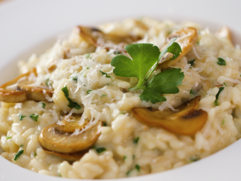 Risotto d’épeautre aux moules et au roquefort